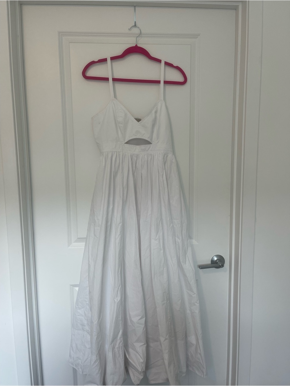 Banana Republic White Spaghetti-Strap Maxi Dress with Front Cutout - Picture 2 of 5